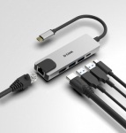 D-LINK USB-C 5-port USB 3.0 hub with HDMI and Ethernet and USB-C charging port