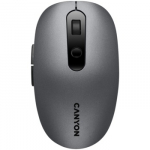 CANYON MW-9, 2 in 1 Wireless optical mouse with 6 buttons, DPI 800/1000/1200/1500, 2 mode(BT/ 2.4GHz), Battery AA*1pcs, Grey, 65.4*112.25*32.3mm, 0.092kg