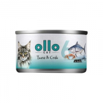 OLLO Cat nr 6 Tuna and Crab in broth - &scaron;lapias kačių maistas - 70g
