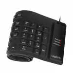 Logilink Flexible waterproof Keyboard USB + PS/2 | ID0019A | Flexible keyboard | Wired | Angli&scaron;kų/voki&scaron;kų raidžių i&scaron;sidėstymas | Black