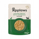 APPLAWS Chicken fillet with asparagus in broth - &scaron;lapias kačių maistas - 70g