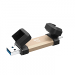 SILICON POWER DS72 1TB External SSD USB-A USB-C 1050/850MB/s Gold