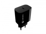 Natec Ribera USB Charger 1X USB-C 20W, Black