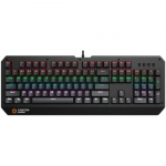 CANYON Hazard GK-6, Wired multimedia gaming keyboard with lighting effect, 108pcs rainbow LED, Numbers 104keys, RU+EN double injection layout, cable length 1.8M, 450.5*163.7*42mm, 0.90kg, color black