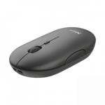 Trust Puck Rechargeable Wireless Bluetooth mouse with minimalistic, rounded shape and silent buttons - black