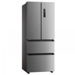 Midea Refrigerator | MERF402FIE02 | Energy efficiency class E | Free standing | Combi | Height 178 cm | No Frost system | Fridge net capacity 244 L | Freezer net capacity 147 L | Display | 41 dB | Stainless steel