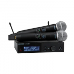 Shure SLXD24D+E/58-G65 - dviguba skaitmeninė belaidžio ry&scaron;io sistema su dviem siųstuvais/rankiniais mikrofonais (470 - 606 MHz)