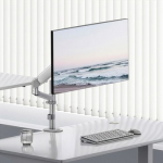 &bdquo;Ergo Office&ldquo; monitoriaus laikiklis / pakaba, dujinė spyruoklė, 17&ndash;32 coliai, 1&ndash;10 kg, matinė balta spalva, maks. VESA 100x100, ER-691 W
