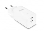 65W GaN Charger, 2x USB-C, White