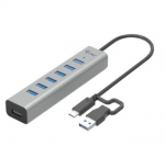 I-TEC USB-C Charging Metal HUB 7 Port without power adapter