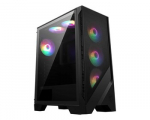 MSI MAG Forge 120A AIRFLOW &bdquo;Midi Tower&ldquo; Juoda, Permatomas