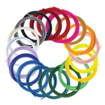 3Doodler Filament FLOW 20 PLA 20 Farben Nachf&uuml;llpack Polilatinė rūg&scaron;tis (PLA) Juoda, Mėlyna, Tamsiai Žalia, Tamsiai rožinė, Auksas, Žalia, Alyvų, Navy, Oranžinė, Rožinė, Permatomas, Balta, Geltona