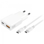 Charger PDPlug 20W GaN USB-C + USB-A + USB-C c