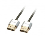 HDMI Laidas - LINDY CROMO Plonas Didelės Spartos HDMI Laidas su Ethernet, 0.5 m, Juodas
