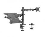 GEMBIRD MA-DA-03 Adjustable desk mount with monitor arm and notebook tray