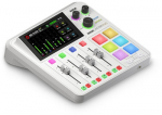 R&Oslash;DECaster Duo White Podkasto kūrimo studija Muzikos kūrimo stotis, baltas