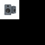 KANTO AUDIO 200W POWERED BOOKSHELF SPEAKERS WITH HDMI ARC, USB-C, AND BLUETOOTH 5.3 - MATTE GREY, PAIR (INCL. TYPE C POWER CORD)