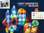 Glowing magnetic blocks 32 pieces