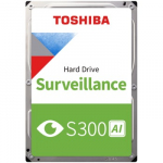 HDD Video Surveillance TOSHIBA S300 AI 10TB CMR, 3.5'', 512MB, 7200RPM, SATA, 64 cameras, 24/7, TBW: 550