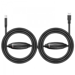 USB kabelis - LINDY USB 3.0 A/B Aktyvus Laidas, Prailginimas Tiesioginiam Prietaiso Prijungimui, 10 m, Juodas