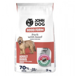 JOHN DOG Good Form Medium and large breeds Pork with beef - sausas maistas &scaron;unims - 3kg