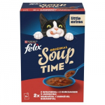 PURINA Felix Original Soup Time Box Beef, lamb, chcken - &scaron;lapias kačių maistas - 6x48g