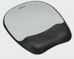 Fellowes Memory foam Mouse Pad/Wrist Rest- Silver Streak