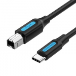 CABLE USB-C TO USB 2.0B/2M BLACK CQUBH VENTION