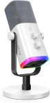 FIFINE AmpliGame AM8W laidinis mikrofonas su RGB ap&scaron;vietimu|USB/XLR