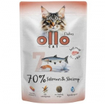 OLLO Cat No. 7 Salmon and shrimp - &scaron;lapias kačių maistas - 85g