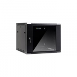 NETRACK 019-090-66-022 wall/hanging cabinet 19inch 9U/600 mm glass door black remov. side pan.