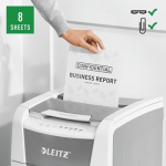 Leitz 80110000 dokumentų naikiklis Kryžminis 22 cm Pilka, Balta