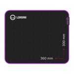 Lorgar Main 313, Gaming mouse pad, High-speed surface, Purple anti-slip rubber base, size: 360mm x 300mm x 3mm, weight 0.195kg