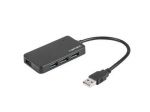 NATEC NHU-1342 Hub USB 3.0 Moth 4-ports Black
