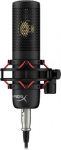 HP HyperX XLR Microphone ProCast large diaphragm cardioid condenser anti-vibration shock mount filter HyperX Shield included Black