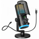 FIFINE AmpliGame AM6 laidinis mikrofonas su RGB ap&scaron;vietimu|USB
