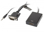 LANBERG AD-0021-BK adapter VGA F + audio 3.5mm -> HDMI F 20cm