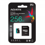ADATA 256GB Micro SDXC UHS-I U3 V30S A2 + Adapter
