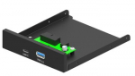 GEMBIRD Internal 3.5 front PC panel USB 3.1 Type-A + Type-C port black