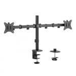 Maclean stalinis laikiklis 2 monitoriams, VESA 75x75 ir 100x100, 17-32", 2x 9 kg, MC-754N