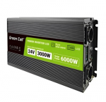 GREEN CELL power inverter 24V-230V 3000W/6000W with LCD display - pure sine wave