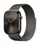 Apple Watch Series 10 GPS + Cellular 46mm Slate Titanium Case with Slate Milanese Loop - S/M