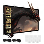 Maclean projekcinis ekranas, 150", 300x220 cm, 25 mm 4:3 apvadas, įtempimo kabliukai, MC-168