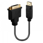 Adapteris - LINDY DisplayPort 1.2 į DVI-D Basic Adapteris, Maksimali Rai&scaron;ka 1920x1080@60Hz / 1920x12000@60Hz, 150 mm, Juodas