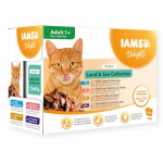 IAMS DELIGHTS Land and Sea Collection in Jelly box &ndash; &scaron;lapias pa&scaron;aras katei &ndash; 12x85g
