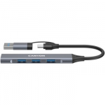 CANYON hub DS-02 4in1 USB-A/C Grey