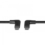 USB kabelis - LINDY USB 3.2 Type C Laidas, M/M, 10Gbps, 60W PD, 2 x 90&deg; kampas, 1.5 m, Juodas