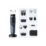 Braun Hair Trimmer | All-in-One Series 7 AIO7580 | Cordless | Wet and Dry | Number of length steps 14 | Blue/Black