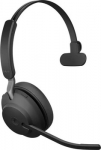 JABRA Evolve2 65 MS Mono Headset on-ear convertible Bluetooth wireless USB-A noise isolating black Certified for Microsoft Teams