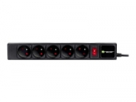 TRACER PowerGear 3.0 m Black 5 sockets power strip